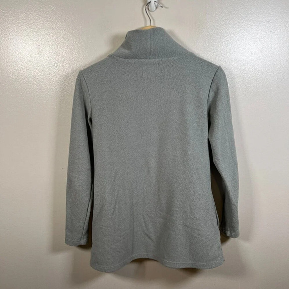 Dudley Stephens Cobble Hill Turtleneck Size XS Gray Vello Fleece Cozy Minimal - Picture 2 of 10
